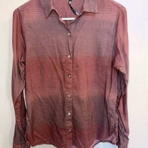 Kuhl women's small Gradient Button-Up flannel Shirt